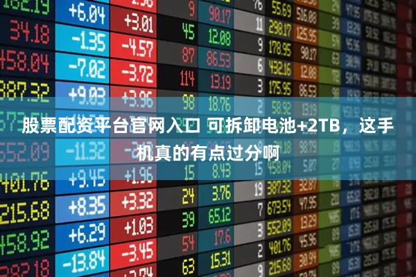 股票配资平台官网入口 可拆卸电池+2TB，这手机真的有点过分啊