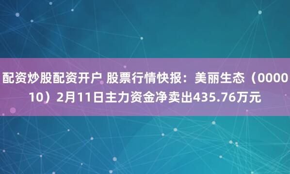 配资炒股配资开户 股票行情快报：美丽生态（000010）2月11日主力资金净卖出435.76万元